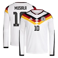 Men's adidas Jamal Musiala White Germany National Team 2026 Home Replica Long Sleeve Jersey