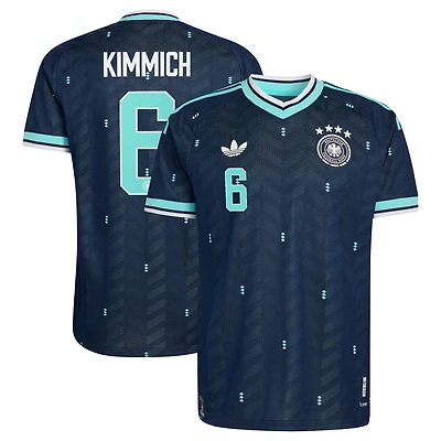Maillot authentique extérieur adidas Joshua Kimmich bleu marine de l'équipe nationale d'Allemagne 2026 pour homme
