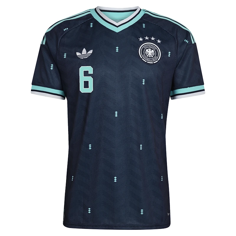Maillot réplique extérieur adidas Joshua Kimmich bleu marine de l'équipe nationale d'Allemagne 2026 pour homme