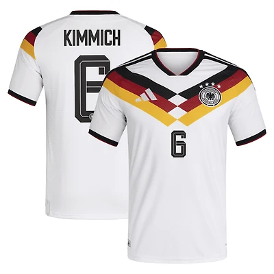 Maillot domicile authentique adidas Joshua Kimmich blanc de l'équipe nationale d'Allemagne 2026