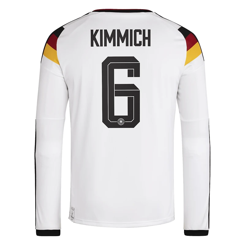 Men's adidas Joshua Kimmich White Germany National Team 2026 Home Replica Long Sleeve Jersey