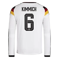 Men's adidas Joshua Kimmich White Germany National Team 2026 Home Replica Long Sleeve Jersey