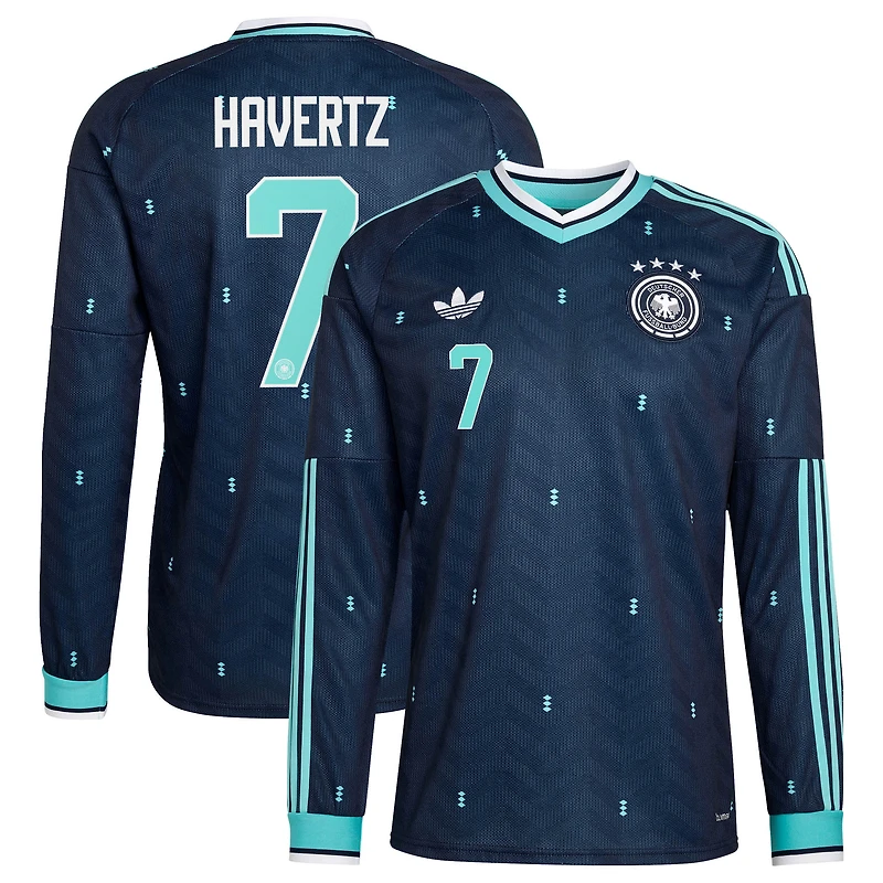 Men's adidas Kai Havertz White Germany National Team 2026 Home Replica Long Sleeve Jersey