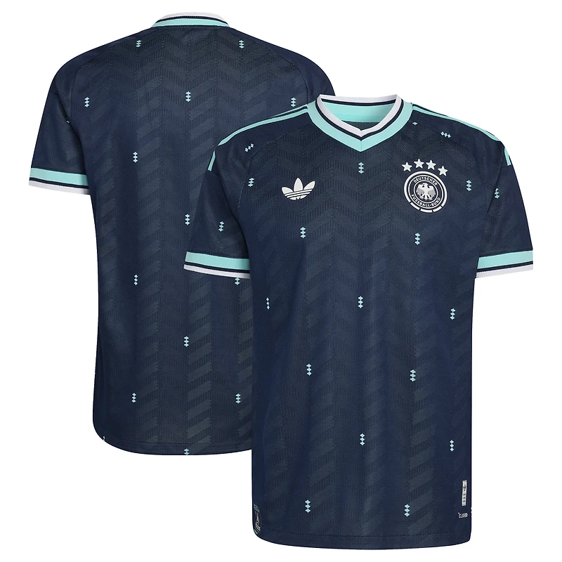 Maillot authentique extérieur adidas bleu marine de l'équipe nationale d'Allemagne 2026 pour homme