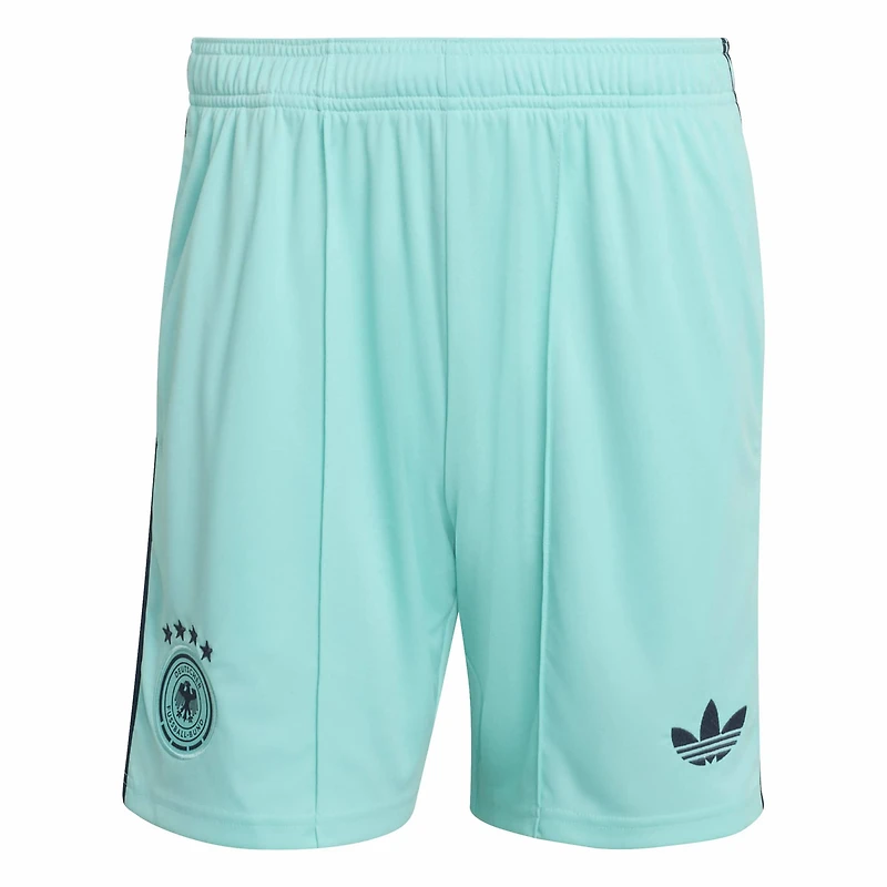 Short réplique extérieur adidas turquoise pour homme, équipe nationale d'Allemagne 2026