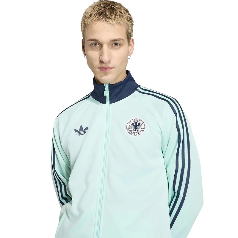 Men's adidas Turquoise Germany National Team Originals Full-Zip Track Jacket