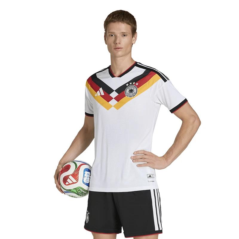Maillot domicile authentique adidas blanc de l'équipe nationale d'Allemagne 2026 pour homme