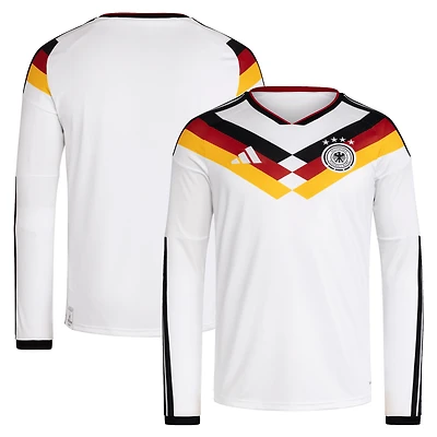 Men's adidas White Germany National Team FIFA x World Cup 2026 Home Replica Long Sleeve Jersey