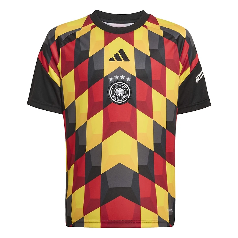 Maillot d'avant-match adidas Turquoise pour jeunes de l'équipe nationale d'Allemagne 2026