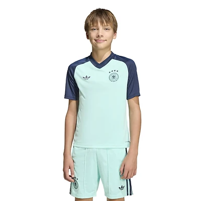 Maillot d'avant-match adidas Turquoise pour jeunes de l'équipe nationale d'Allemagne 2026