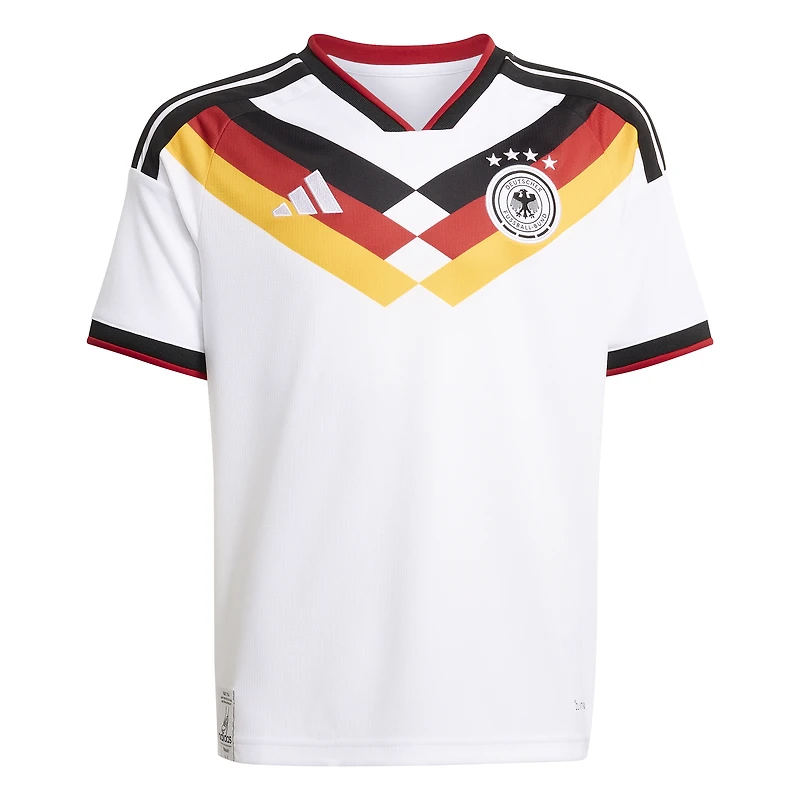 Maillot réplique domicile blanc adidas pour jeunes de l'équipe nationale d'Allemagne 2026