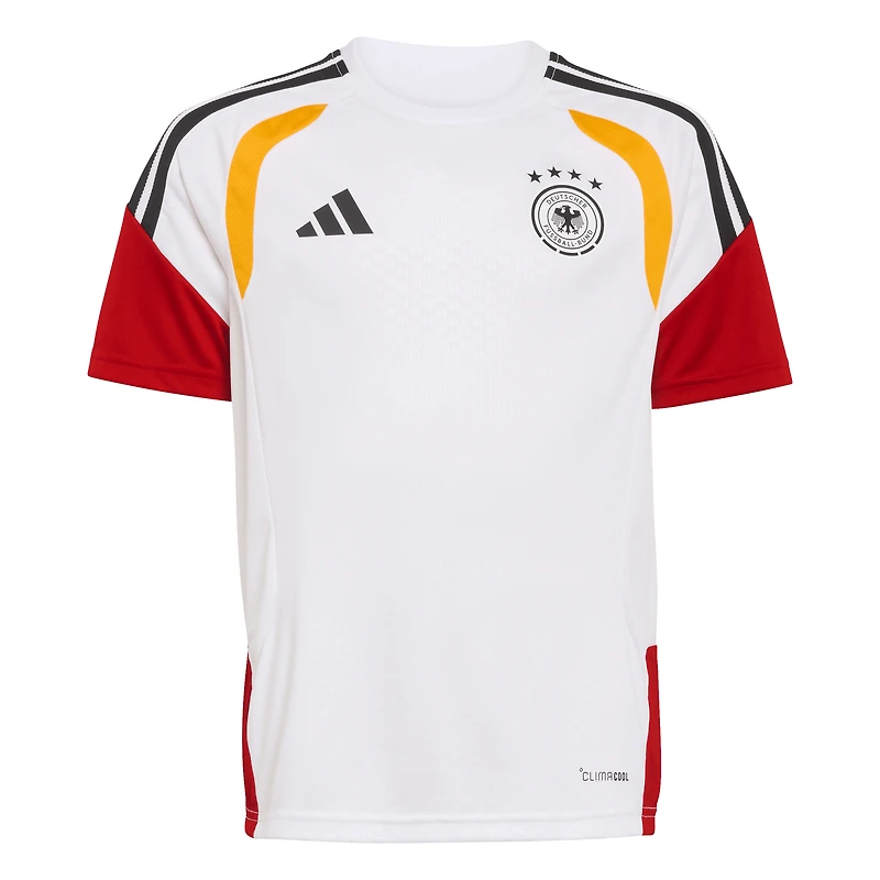 Maillot d'entraînement blanc adidas pour jeunes de l'équipe nationale d'Allemagne FIFA x Coupe du Monde 2026