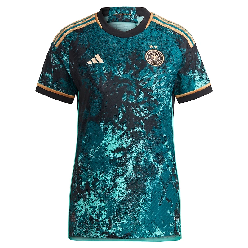 Maillot femme adidas bleu sarcelle 2023 extérieur équipe nationale féminine Authentic