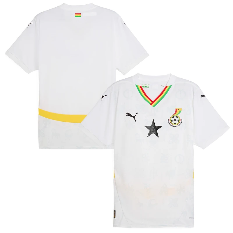 Men's Puma  White Ghana National Team 2025 Home Replica Jersey