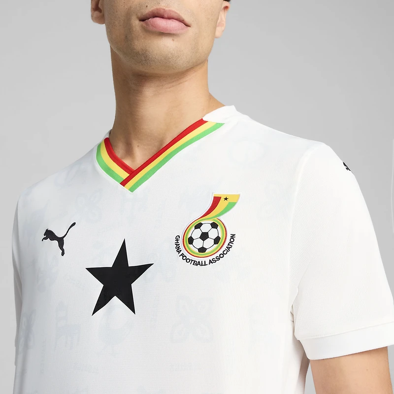Maillot réplique Puma blanc pour homme de l'équipe nationale du Ghana 2025 à domicile
