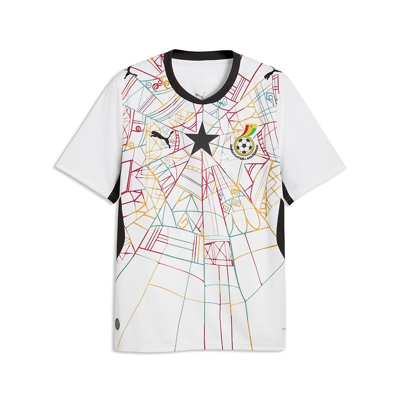 Maillot réplique domicile Puma blanc de l'équipe nationale du Ghana 2026 pour homme