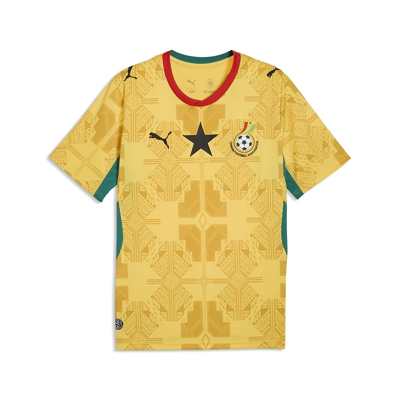 Maillot réplique extérieur Puma jaune de l'équipe nationale du Ghana pour homme, saison 2026
