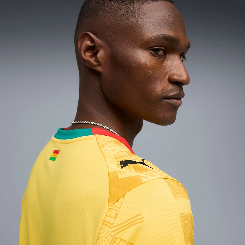Maillot réplique extérieur Puma jaune de l'équipe nationale du Ghana pour homme, saison 2026