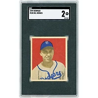 Gil Hodges Brooklyn Dodgers 1949 Bowman #100 SGC Authenticated 2 Rookie Card