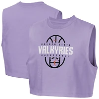 Girls Youth Nike Violet Golden State Valkyries 2026 Authentic Practice Sleeveless Cropped T-Shirt