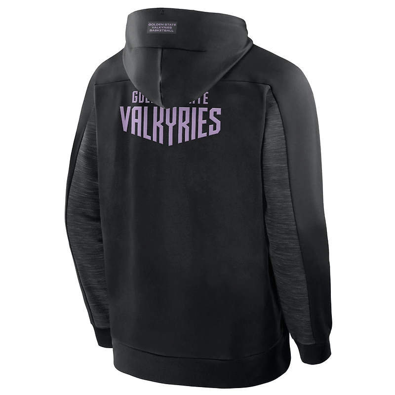 Sweat à capuche zippé noir pour homme Fanatics Golden State Valkyries Back Door Cut Play Defender