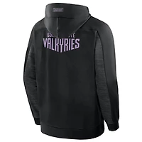 Sweat à capuche zippé noir pour homme Fanatics Golden State Valkyries Back Door Cut Play Defender