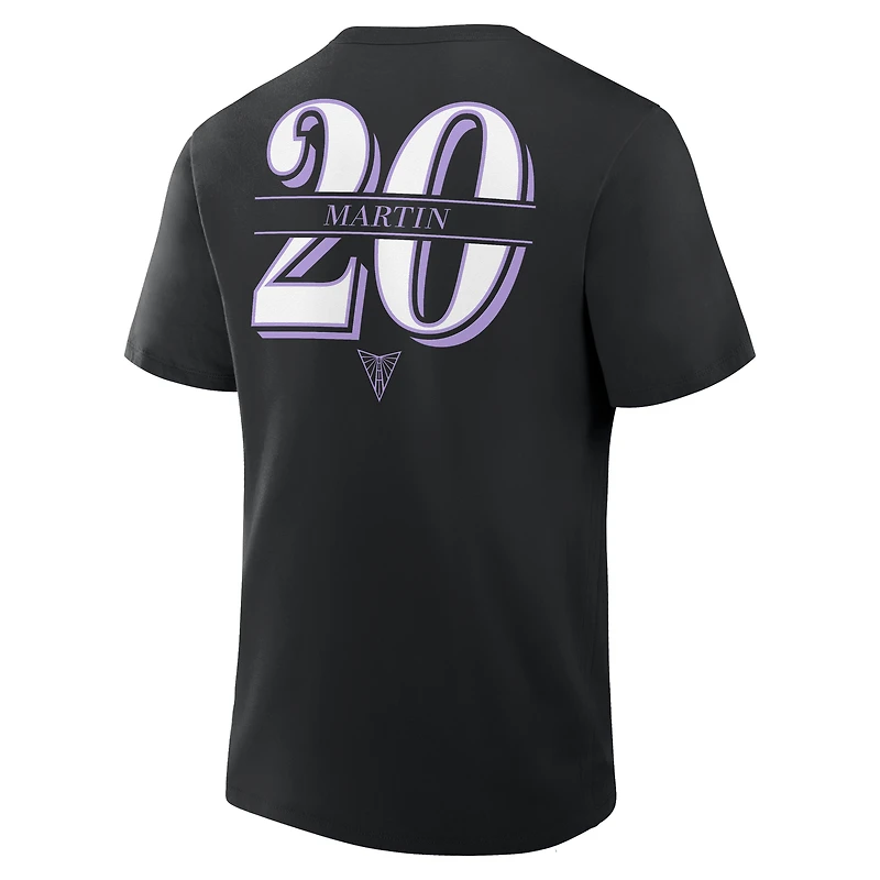T-shirt noir pour homme avec nom et numéro « Kate Martin Eclipse » des Golden State Valkyries dans la peinture