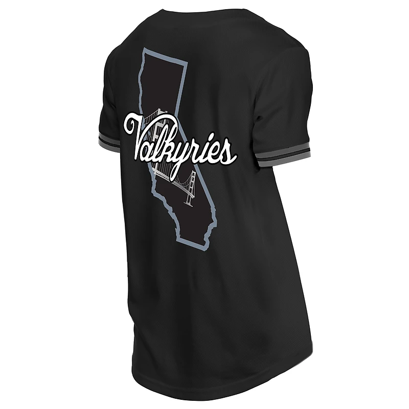 Maillot de baseball New Era noir pour homme Golden State Valkyries, édition spéciale 2026 WNBA Draft Hometown
