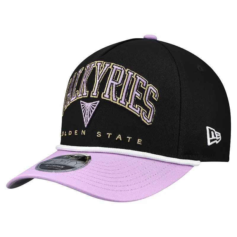 Men's New Era Eclipse Black Golden State Valkyries Bold Arch COOLERA 9FORTY A-Frame M-Crown Adjustable Hat