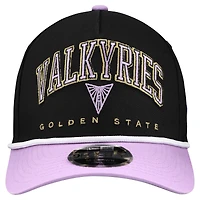 Men's New Era Eclipse Black Golden State Valkyries Bold Arch COOLERA 9FORTY A-Frame M-Crown Adjustable Hat