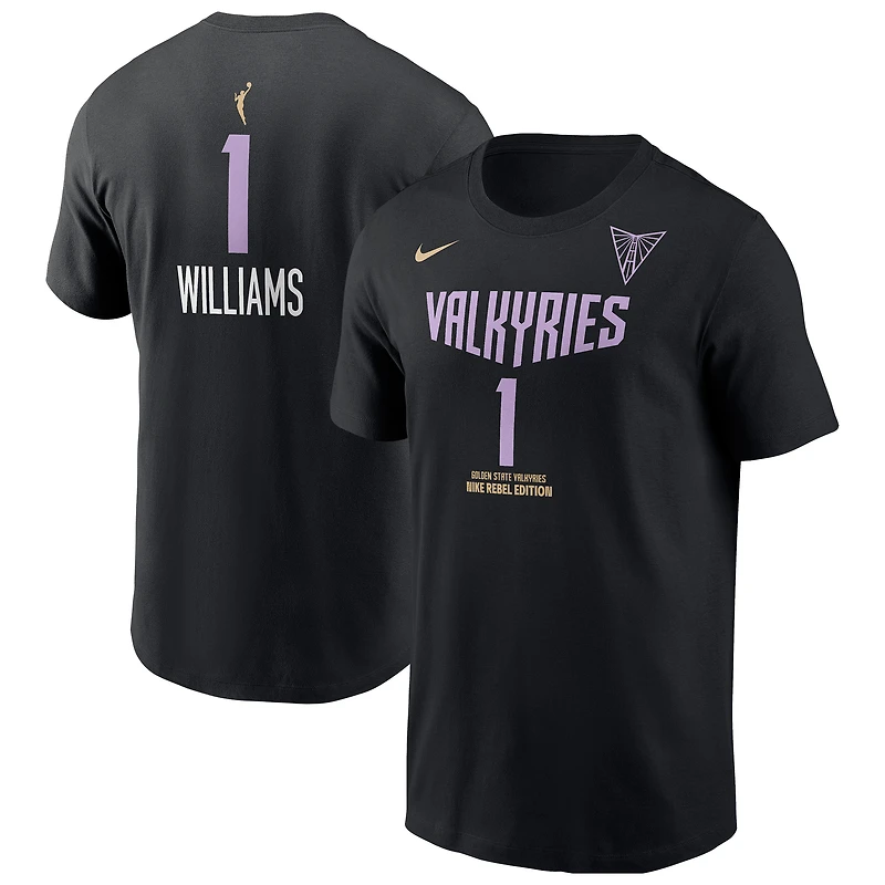 Men's Nike Gabby Williams Black Golden State Valkyries Name & Number Rebel Edition T-Shirt