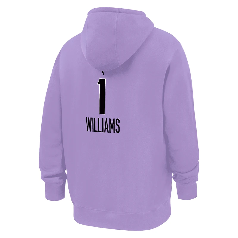 Sweat à capuche Nike Gabby Williams Lavender Golden State Valkyries Explorer Edition pour homme, avec nom et numéro
