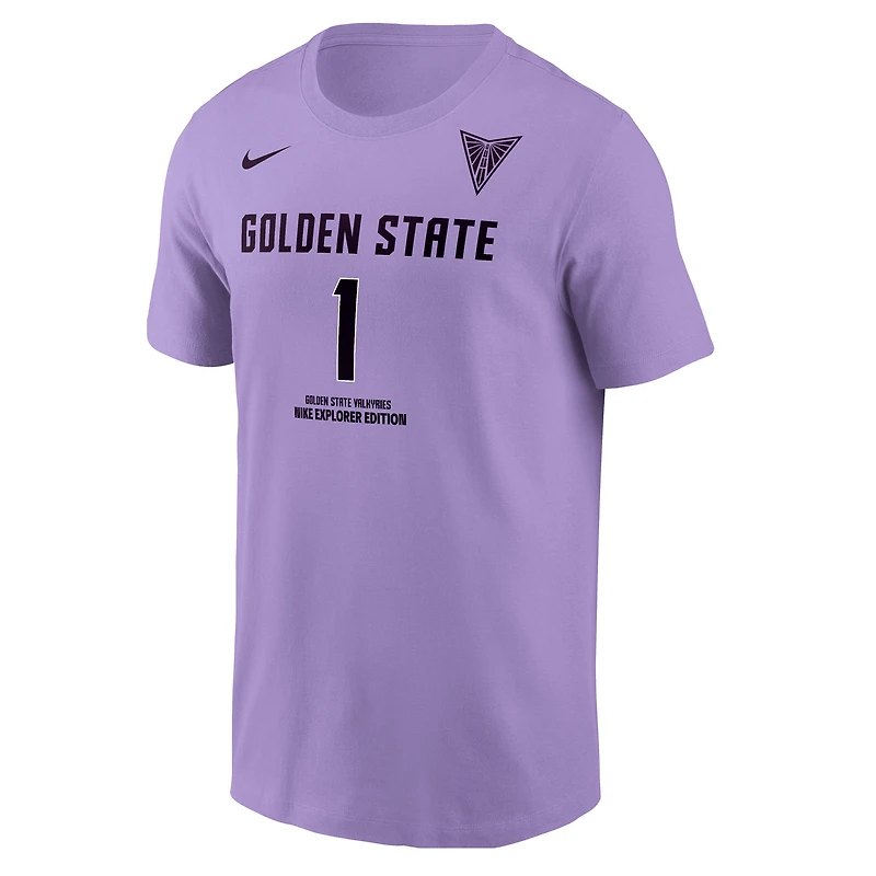 Men's Nike Gabby Williams Lavender Golden State Valkyries Explorer Edition Name & Number T-Shirt