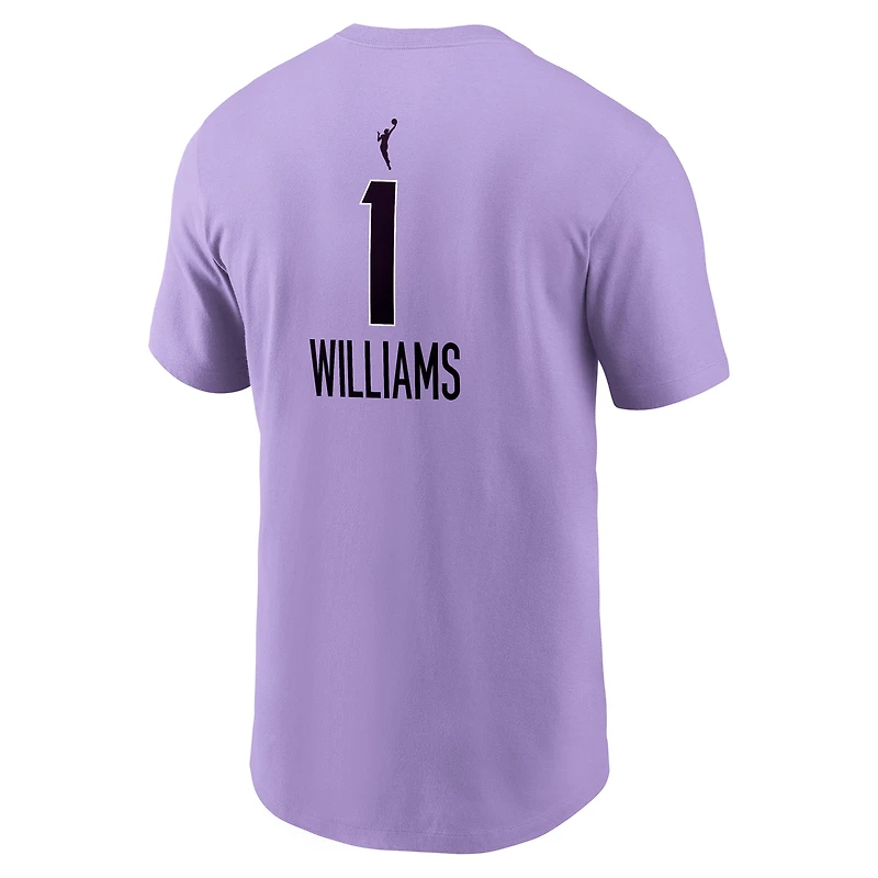 Men's Nike Gabby Williams Lavender Golden State Valkyries Explorer Edition Name & Number T-Shirt