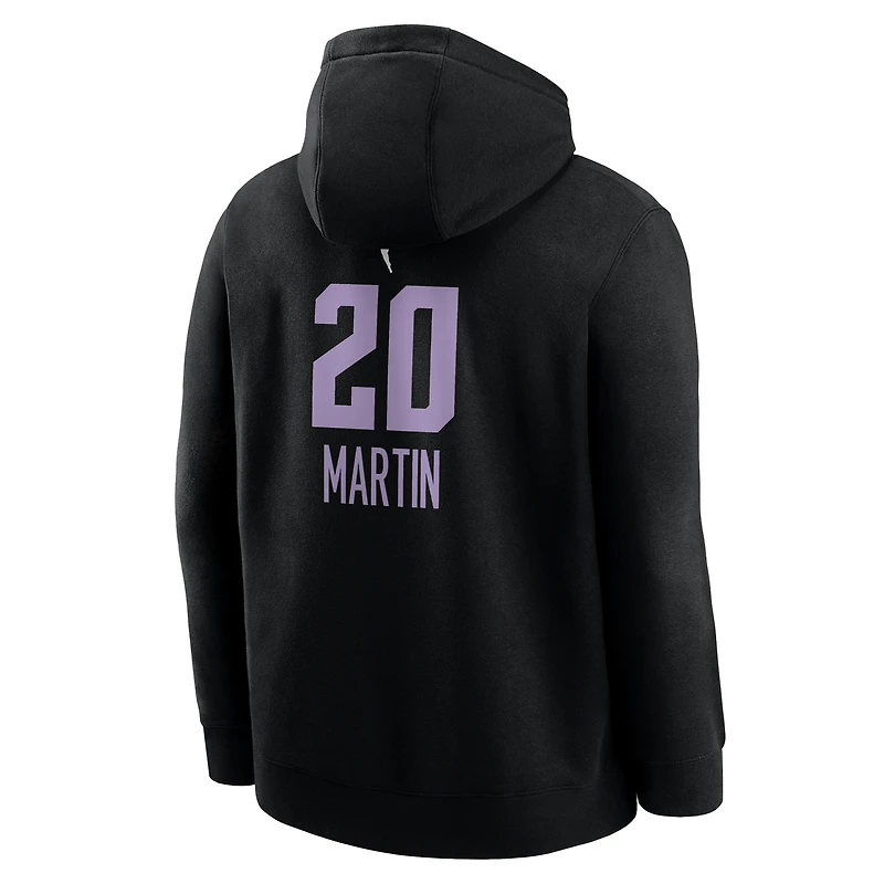 Sweat à capuche Nike Kate Martin noir pour homme, édition Golden State Valkyries Explorer, avec nom et numéro