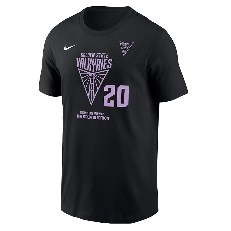 Men's Nike Kate Martin Eclipse Black Golden State Valkyries Explorer Edition Name & Number T-Shirt