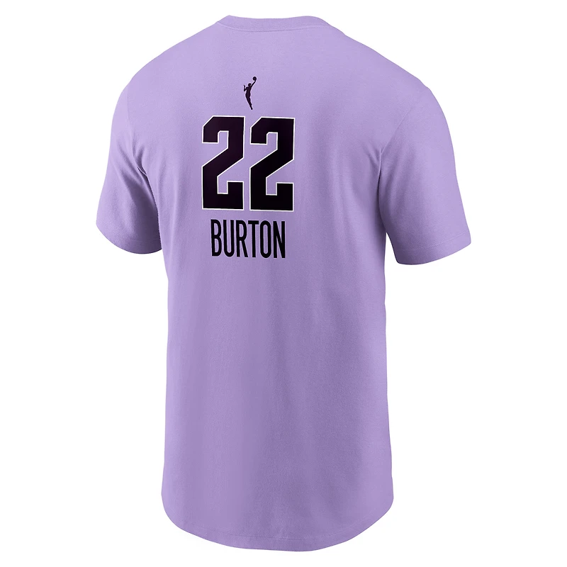 Men's Nike Veronica Burton Lavender Golden State Valkyries Explorer Edition Name & Number T-Shirt