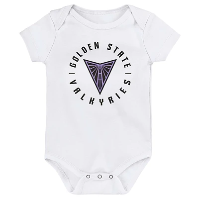 Newborn & Infant  White Golden State Valkyries Circle Bodysuit