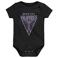Newborn Outerstuff  Golden State Valkyries Destiny 3-Piece Creeper Set