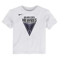 T-shirt Nike blanc avec logo principal Golden State Valkyries pour tout-petit