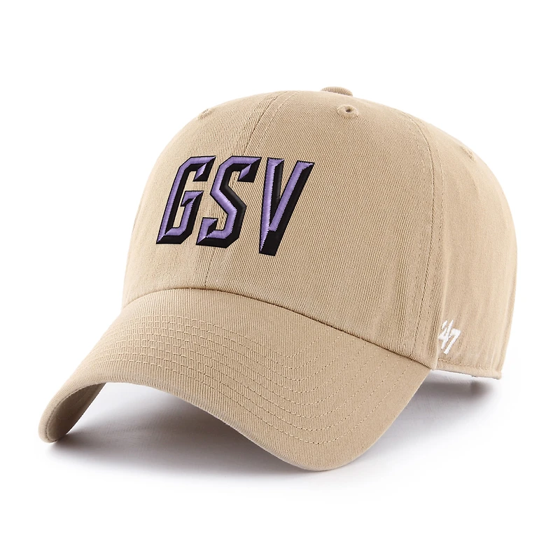 Unisex '47 Khaki Golden State Valkyries Logo Clean Up Adjustable Hat