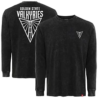 T-shirt unisexe Sportiqe Black Golden State Valkyries Rock & Roll Collection Bono Mineral Wash Premium à manches longues