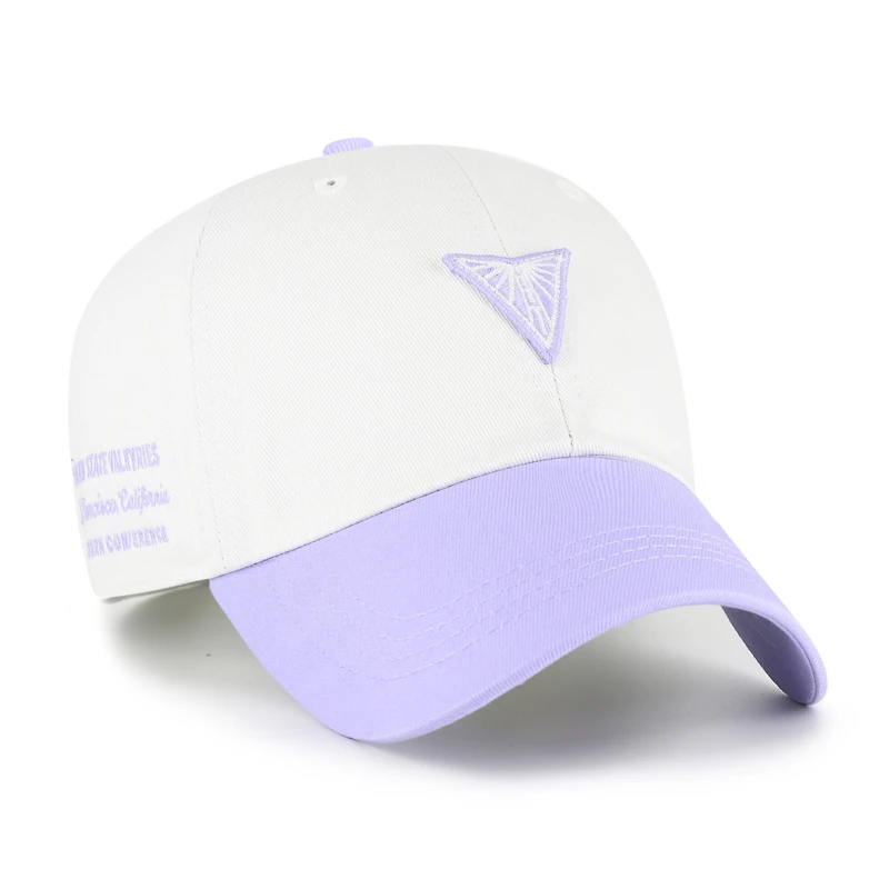 Unisex '47 White/Violet Golden State Valkyries Contemporary Two-Tone Clean Up Adjustable Hat