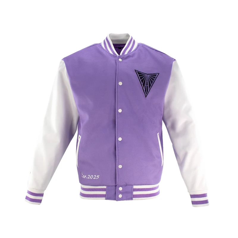 Veste universitaire unisexe FISLL blanche Golden State Valkyries à boutons-pression