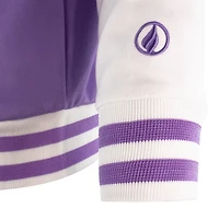Veste universitaire unisexe FISLL blanche Golden State Valkyries à boutons-pression