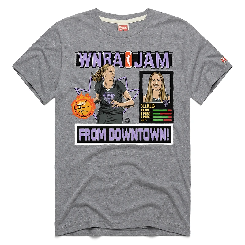 T-shirt unisexe hommage à Kate Martin Grey Golden State Valkyries WNBA Jam Tri-Blend