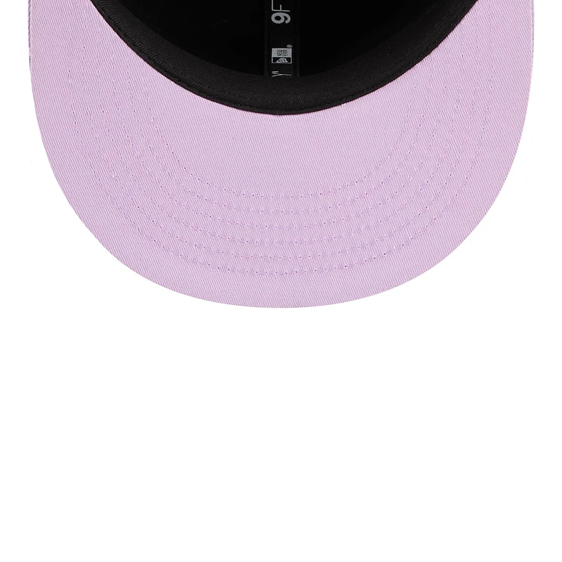 Casquette unisexe New Era Eclipse noire/violette Golden State Valkyries WNBA Tip-Off 2026 avec badge en métal et monture en A (modèle 9FIFTY Snapback)