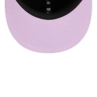 Casquette unisexe New Era Eclipse noire/violette Golden State Valkyries WNBA Tip-Off 2026 avec badge en métal et monture en A (modèle 9FIFTY Snapback)