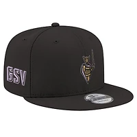 Casquette unisexe New Era Eclipse noire avec logo Golden State Valkyries 9FIFTY à pression