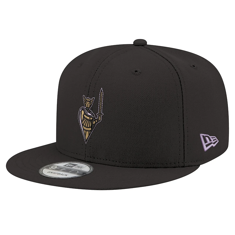 Casquette unisexe New Era Eclipse noire avec logo Golden State Valkyries 9FIFTY à pression